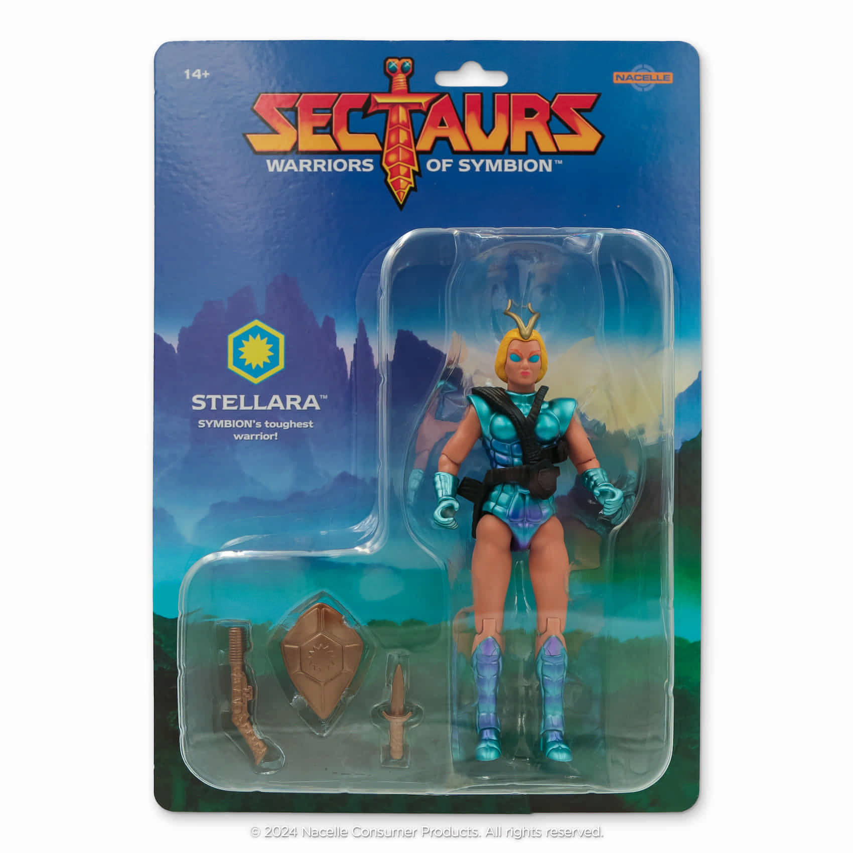 Nacelle Sectaurs Wave 1 Stellara 7-inch action figure in packaging