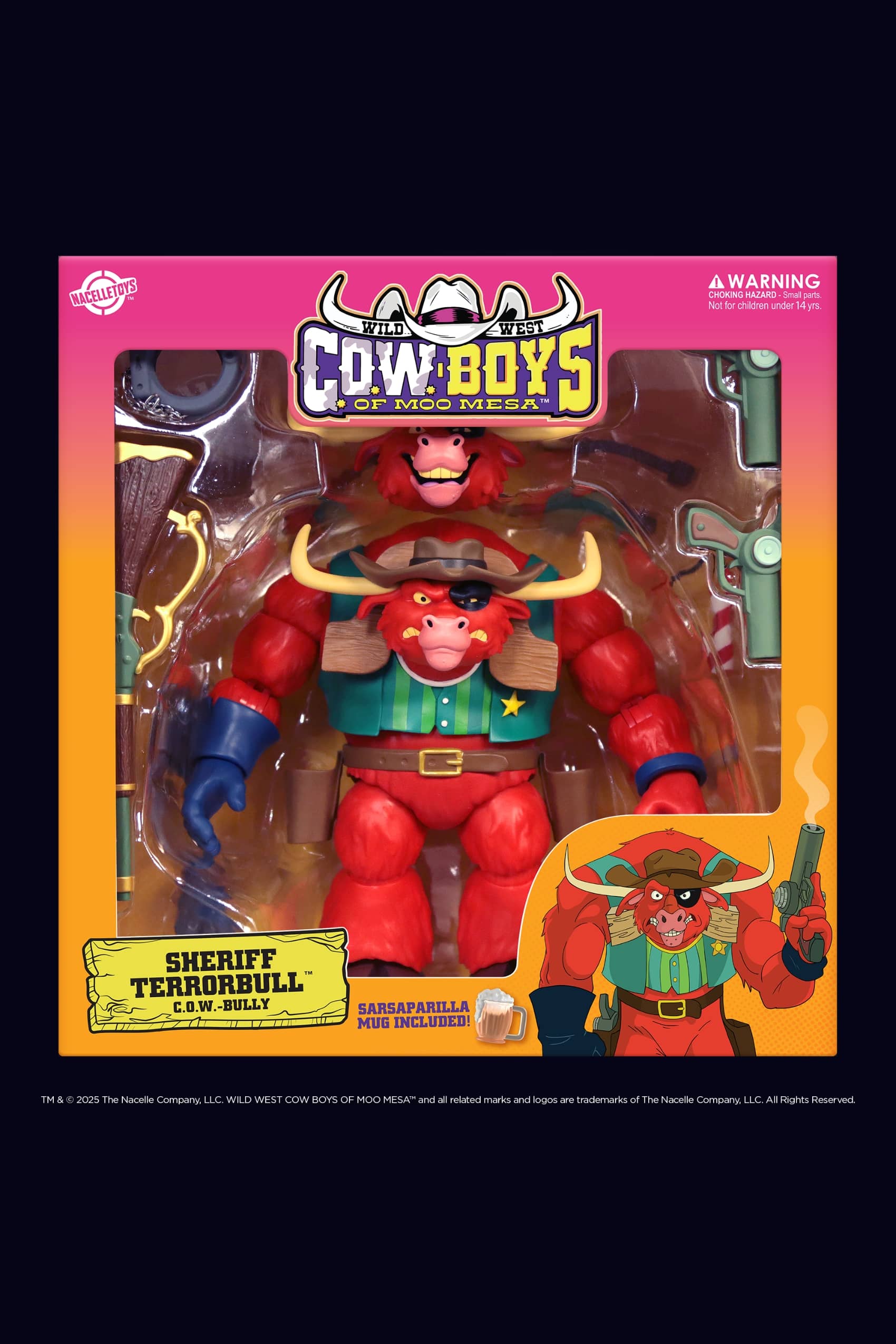Nacelle C.O.W.-Boys of Moo Mesa Wave 1 Sheriff Terrorbull 7-inch action figure in packaging