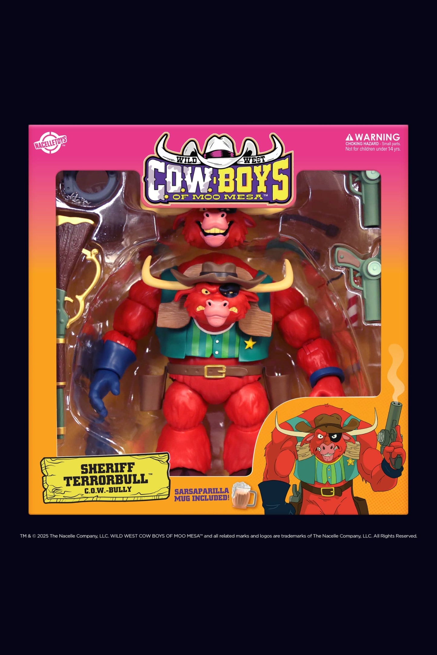 Nacelle C.O.W.-Boys of Moo Mesa Wave 1 Sheriff Terrorbull 7-inch action figure in packaging