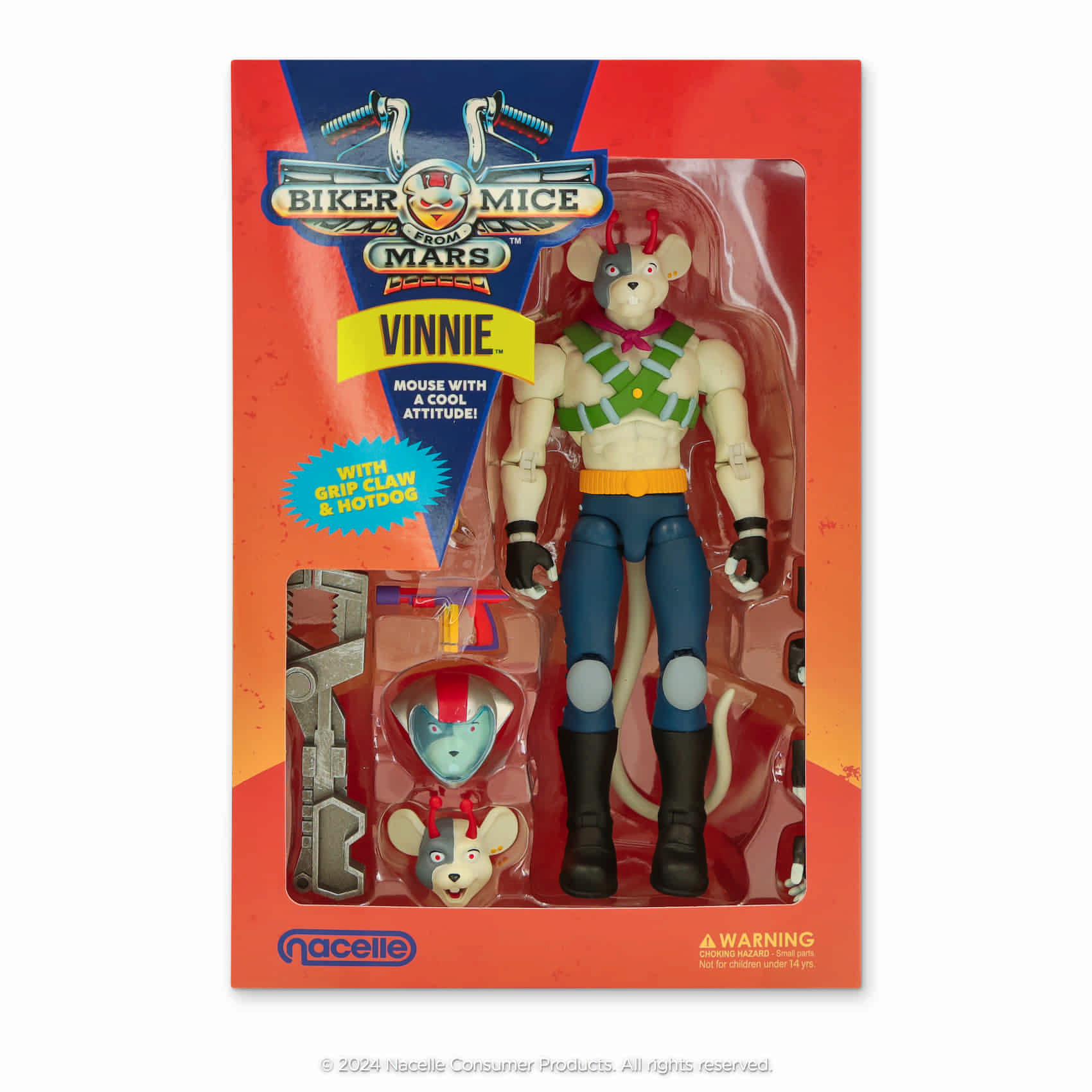 Nacelle Biker Mice From Mars Wave 1 Vinnie 7-inch action figure in packaging