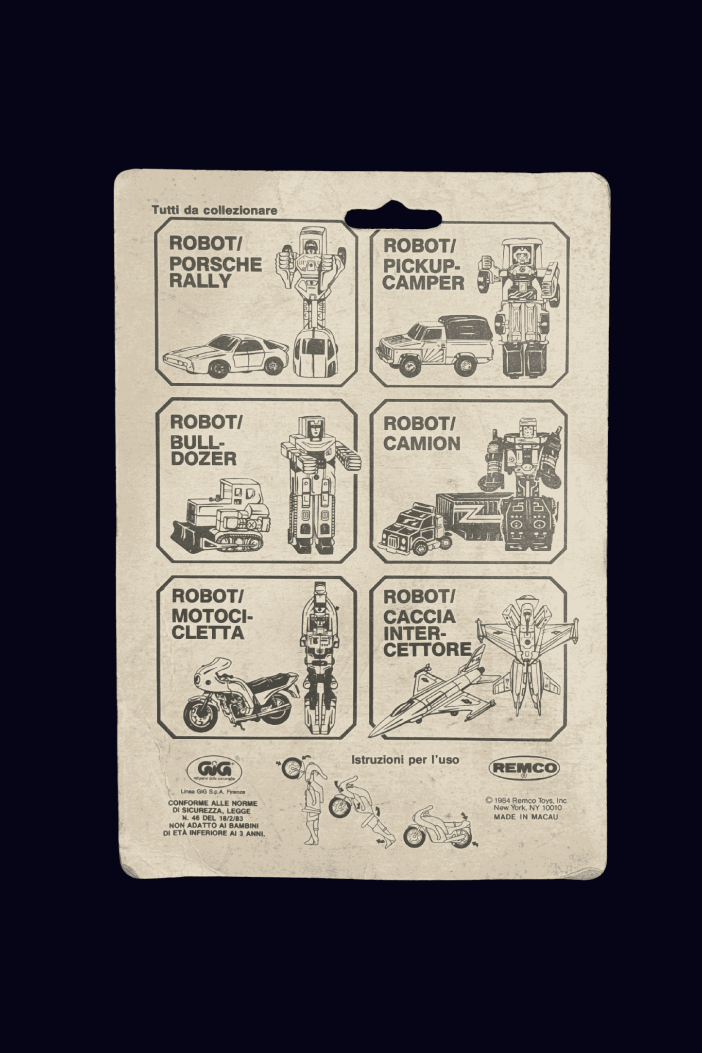 REMCO Zybots (1984)  "Robot Trasformabili" Motorcycle