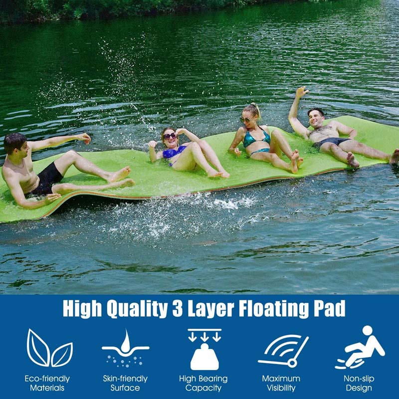 Eletriclife 12 x 6 Feet 3 Layer Floating Water Pad