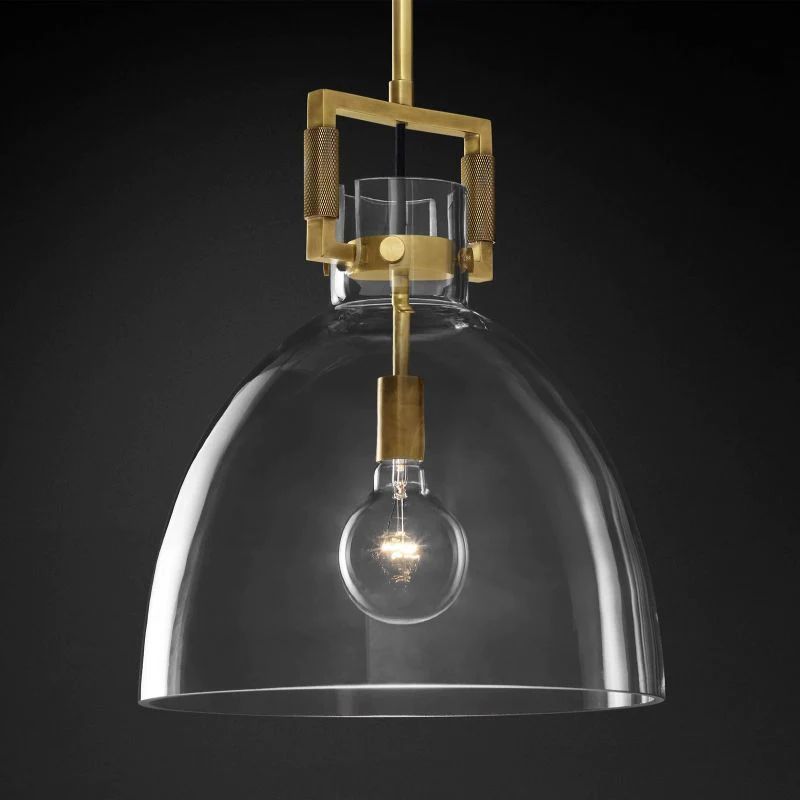 MACHINIST GLASS CLOCHE PENDANT