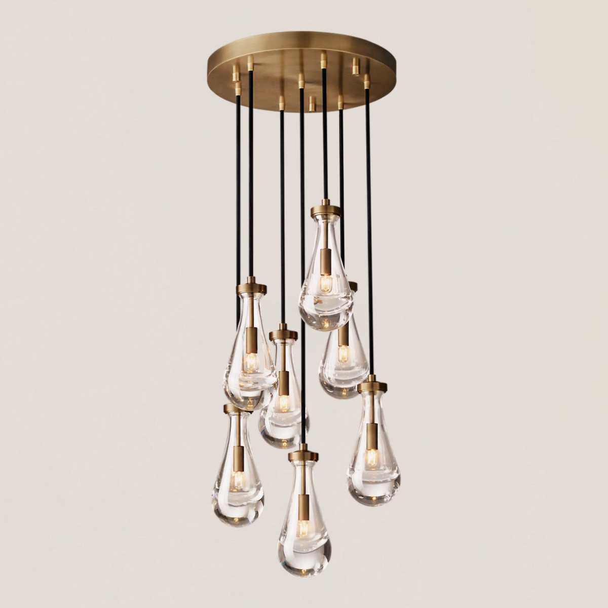 RAIN ROUND CHANDELIER 18"