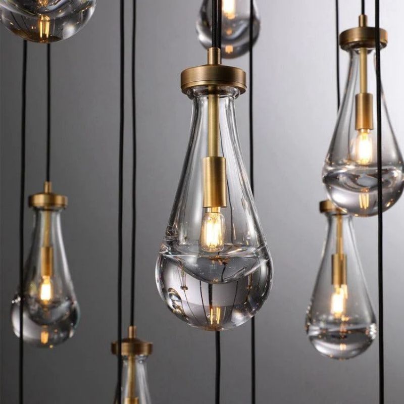 RAIN ROUND CHANDELIER 47"