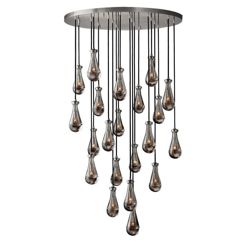 RAIN ROUND CHANDELIER 47"