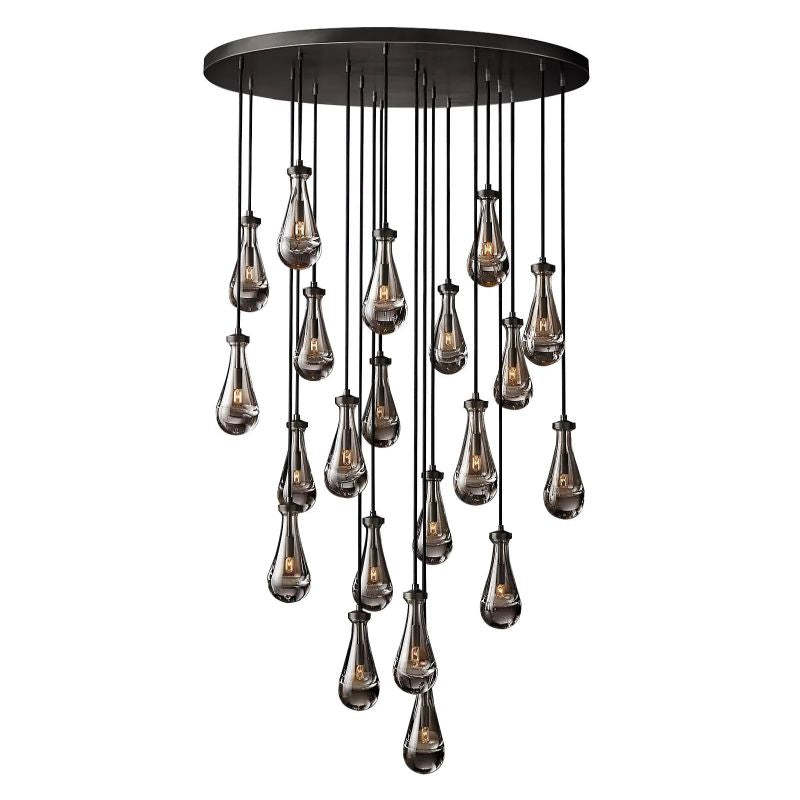 RAIN ROUND CHANDELIER 47"
