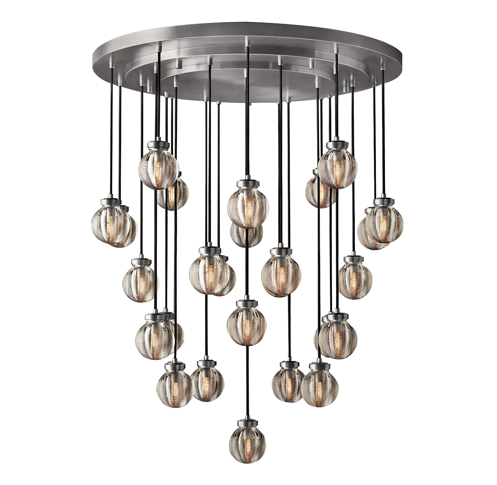 PEARL ROUND CHANDELIER 38"