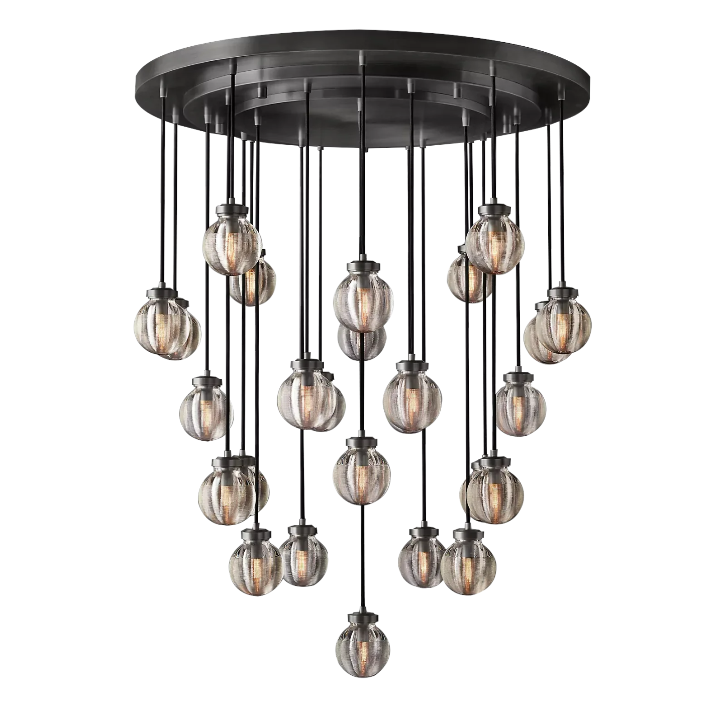 PEARL ROUND CHANDELIER 38"