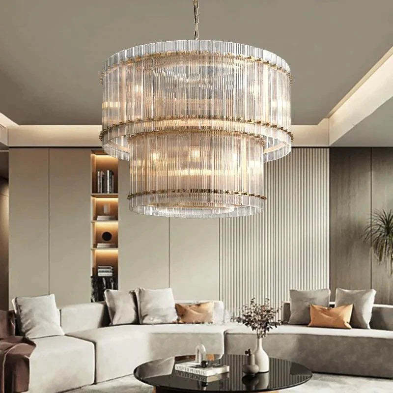 SAN MARCO TWO-TIER ROUND CHANDELIER 37"