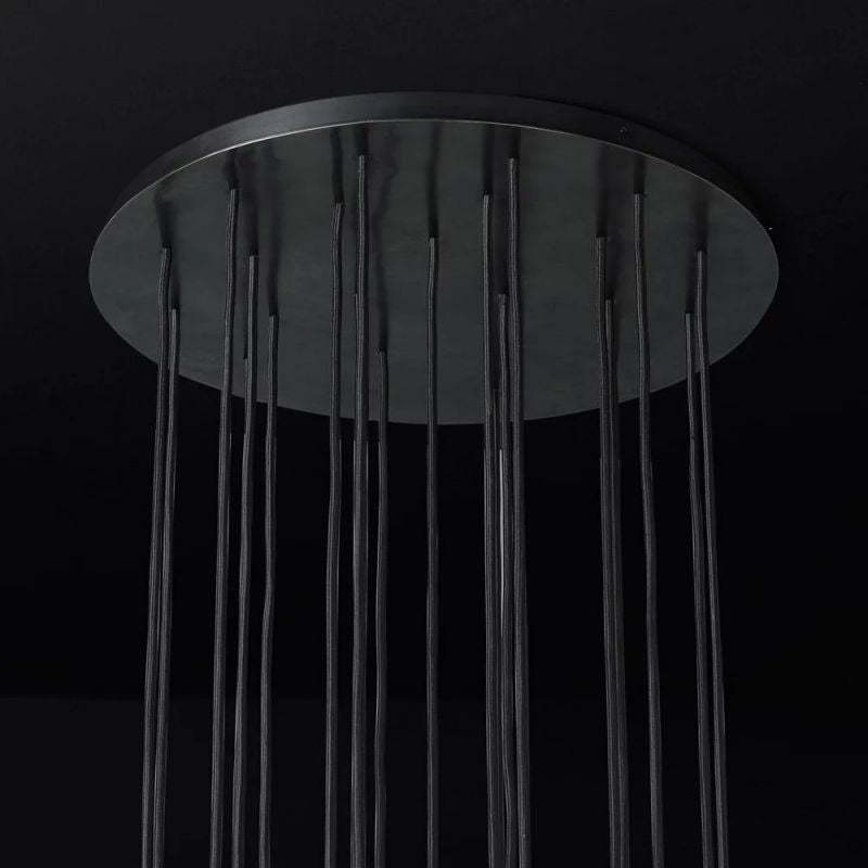 BOULE DE CRISTAL CLEAR GLASS ROUND CLUSTER CHANDELIER 24"