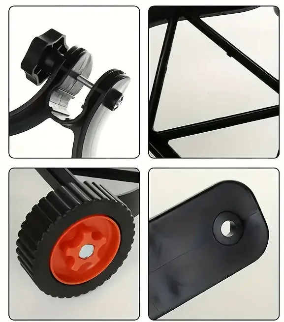 1pc lawn mower wheel set portable grass string trimmer wheels   trimmer auxiliary wheels for mower maintenance gardening works details 2