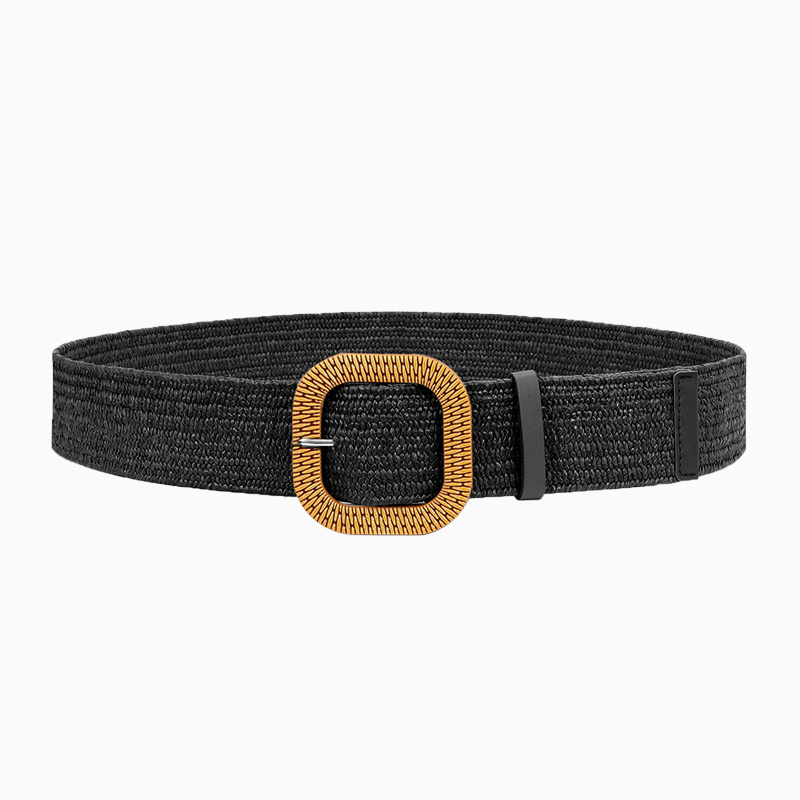 Straw Woven Elastic Stretch Waist Belts for Women, Fashion Boho Ladies Braided Skinny Dress Belt