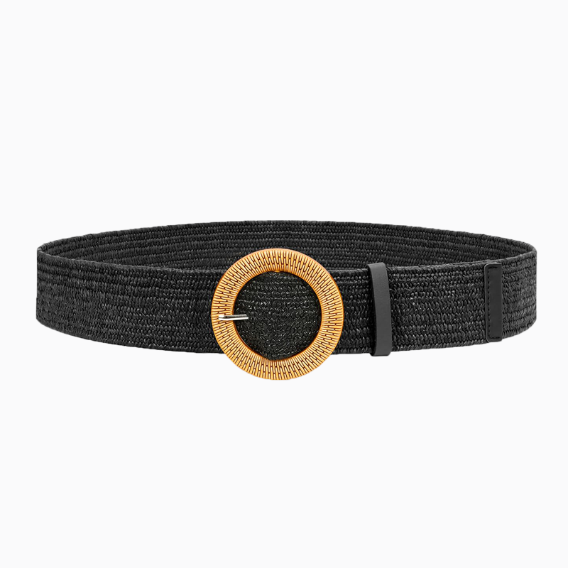 Straw Woven Elastic Stretch Waist Belts for Women, Fashion Boho Ladies Braided Skinny Dress Belt