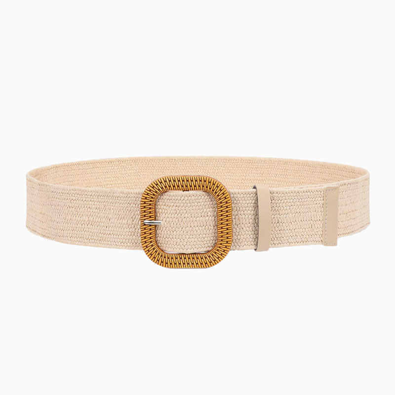 Straw Woven Elastic Stretch Waist Belts for Women, Fashion Boho Ladies