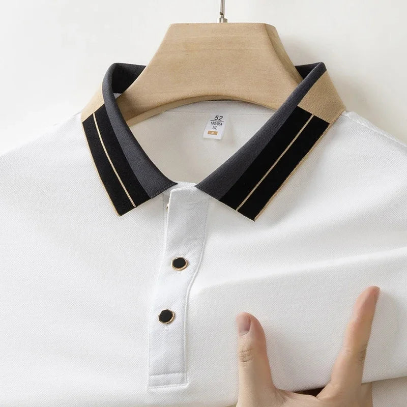Men's summer light and comfortable business polo shirt