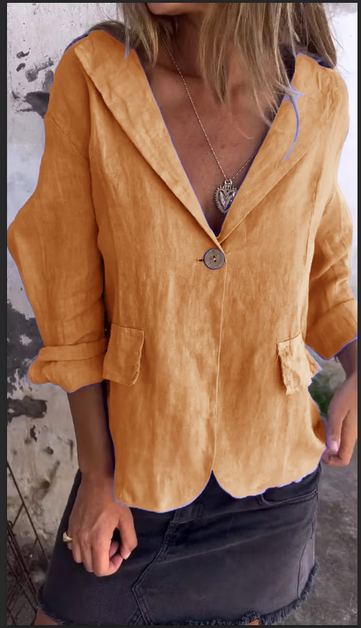 Cotton and Linen Casual Lapel Single-breasted Thin Coat (BUY 2 GET FREE SHIPPING)