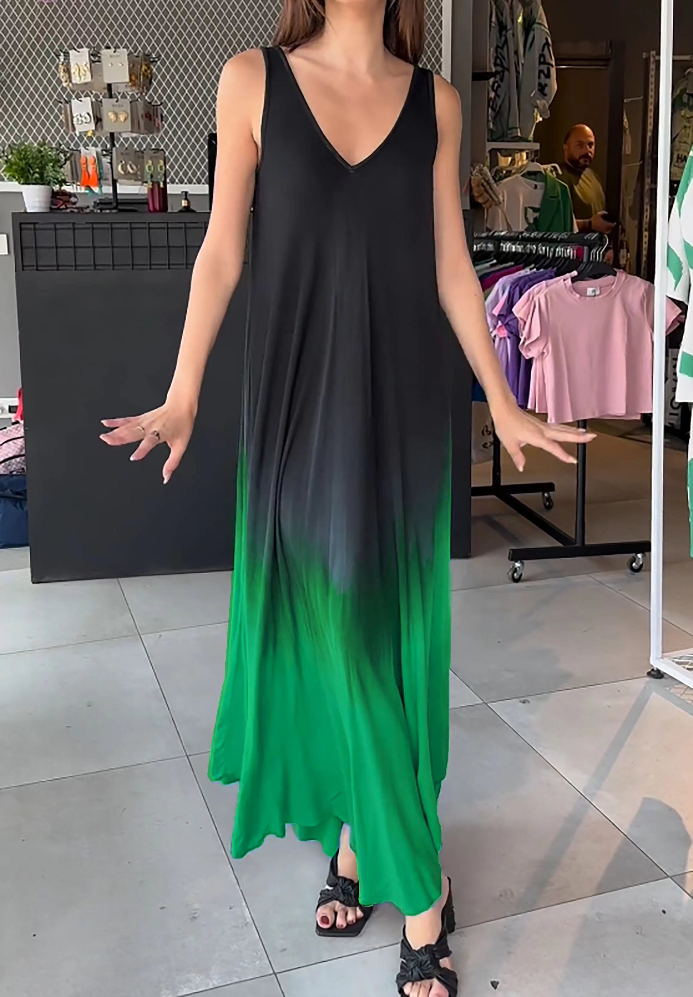 Gradient sleeveless dress best seller in summer