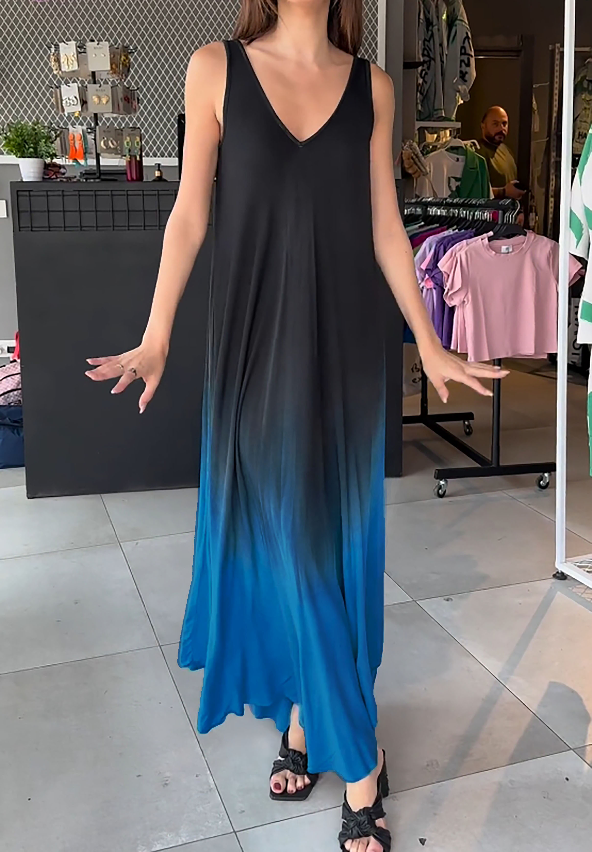 Gradient sleeveless dress best seller in summer