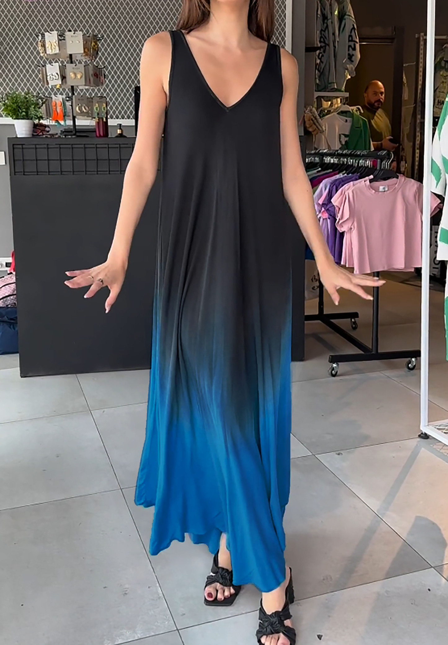Gradient sleeveless dress best seller in summer