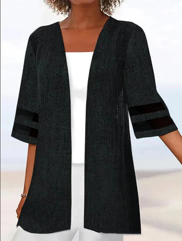 Fashion Solid Split Joint O Neck Tops(5 colors)