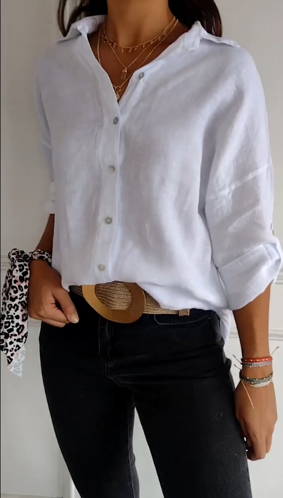 Cotton and Linen Casual Solid Color Shirt(Buy 2 get free shipping)