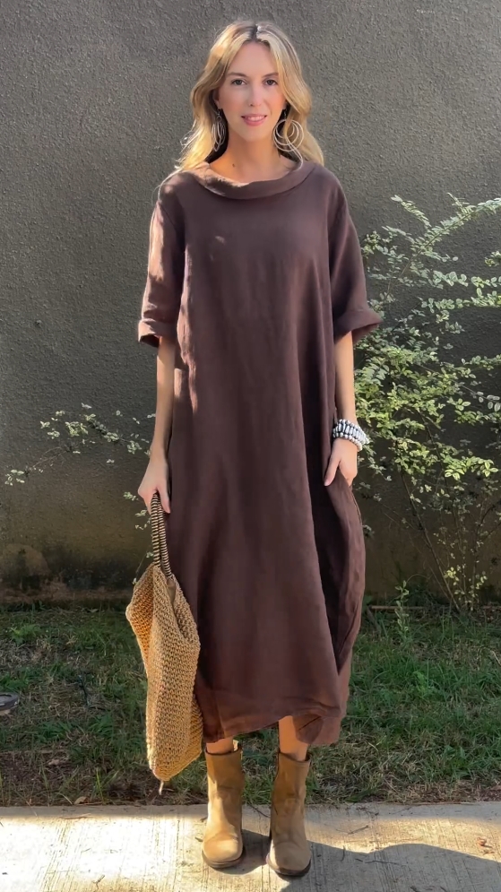 2024 Summer Cotton and Linen causal Maxi Dress（BUY 2 GET FREE SHIPPING)