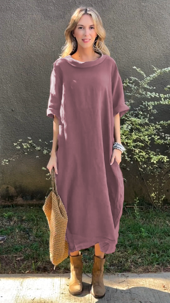 2024 Summer Cotton and Linen causal Maxi Dress（BUY 2 GET FREE SHIPPING)
