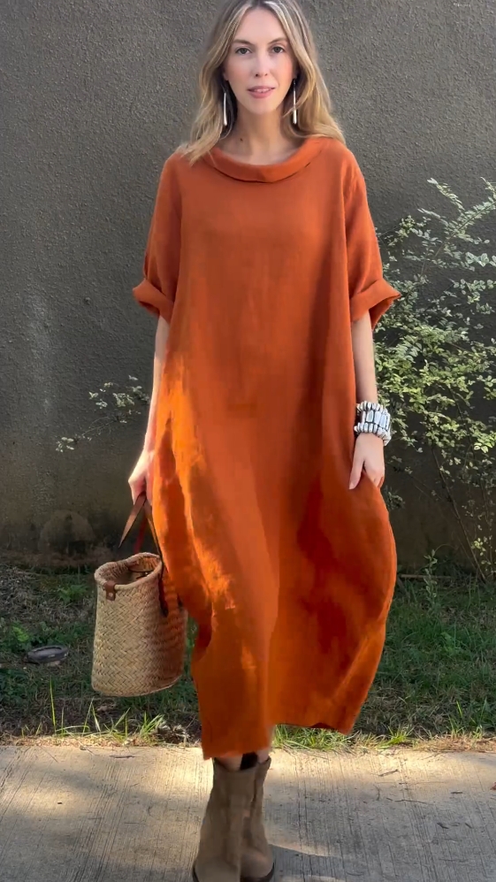 2024 Summer Cotton and Linen causal Maxi Dress（BUY 2 GET FREE SHIPPING)