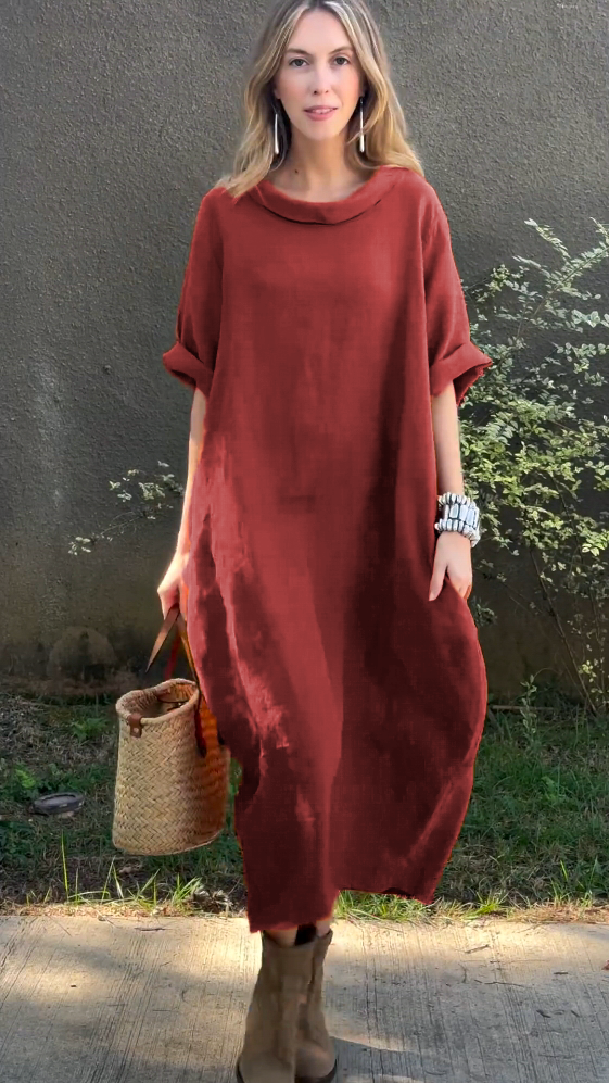 2024 Summer Cotton and Linen causal Maxi Dress（BUY 2 GET FREE SHIPPING)
