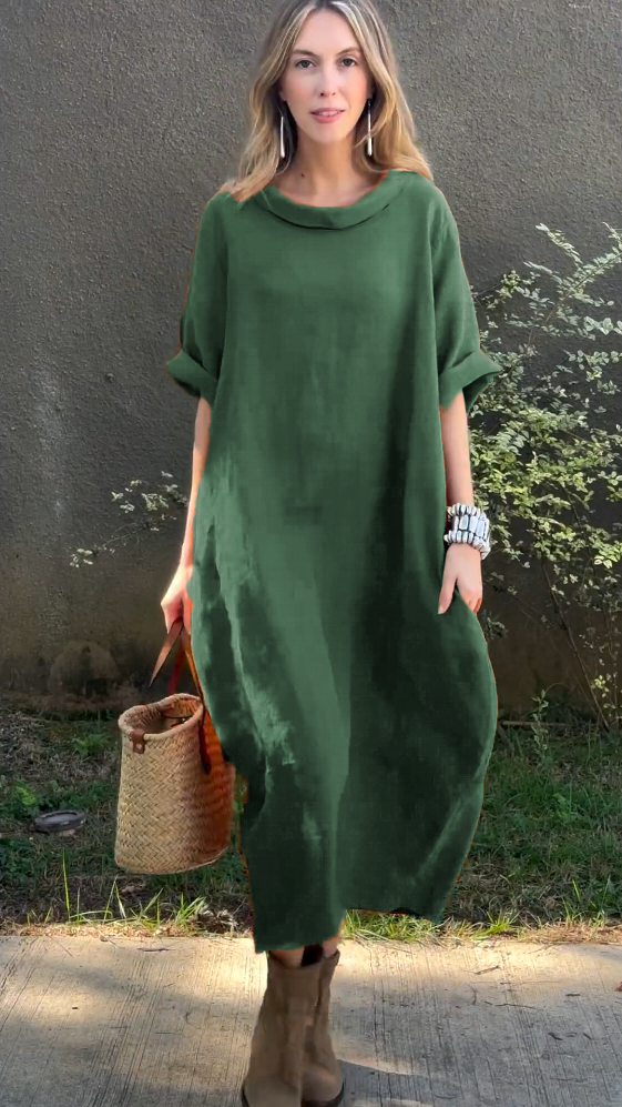 2024 Summer Cotton and Linen causal Maxi Dress（BUY 2 GET FREE SHIPPING)