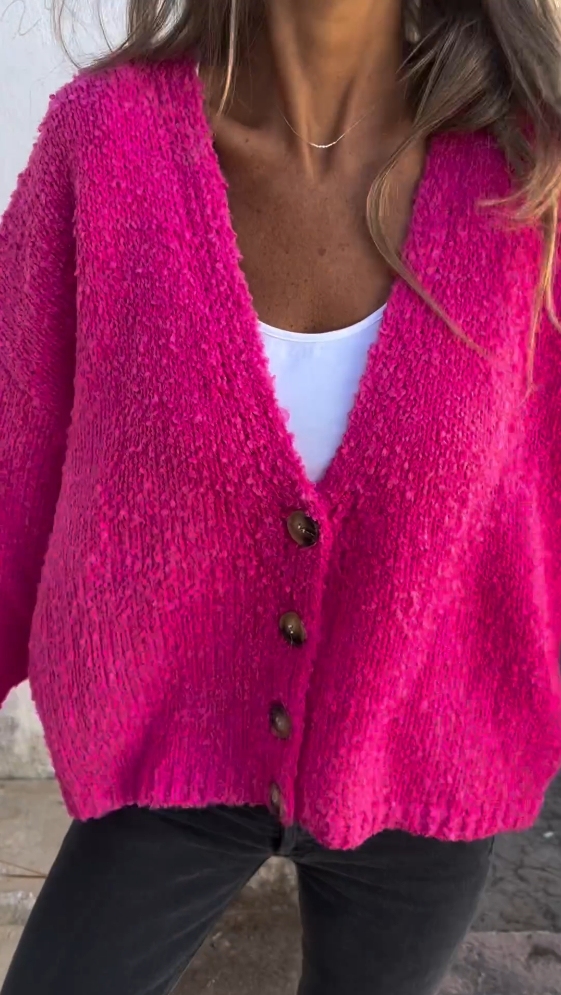 New autumn and winter V-neck cashmere sweater cardigan jacket
