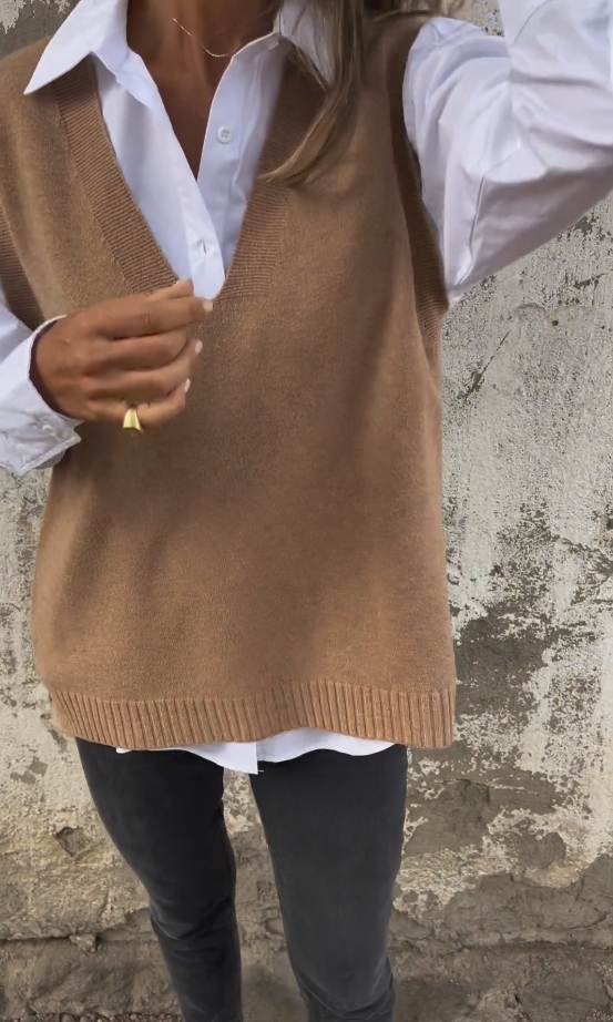 New Fall V-neck Vest Cashmere Sweater
