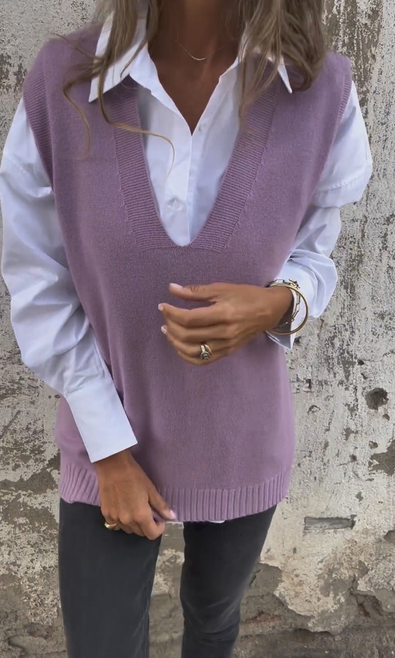 New Fall V-neck Vest Cashmere Sweater