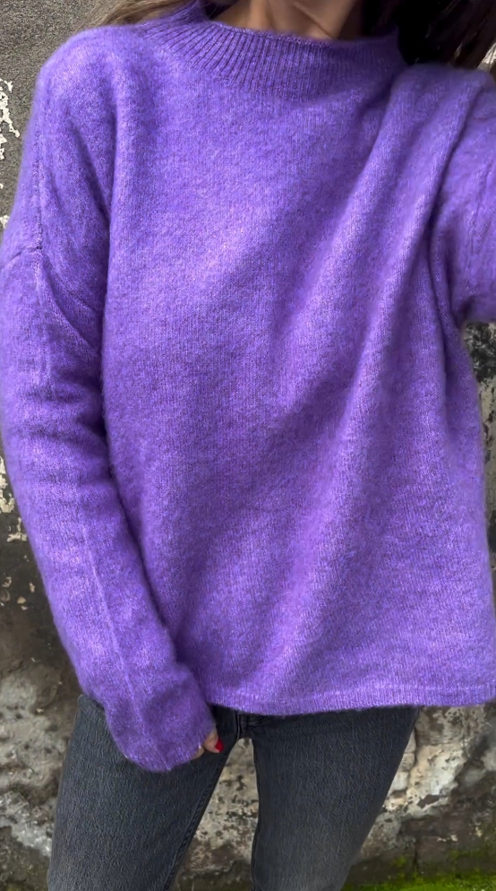 Bright Mohair Cozy Crew Neck Sweater