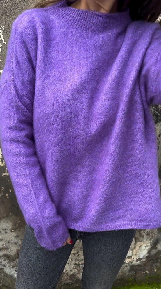 Bright Mohair Cozy Crew Neck Sweater