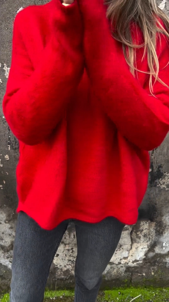 Bright Mohair Cozy Crew Neck Sweater