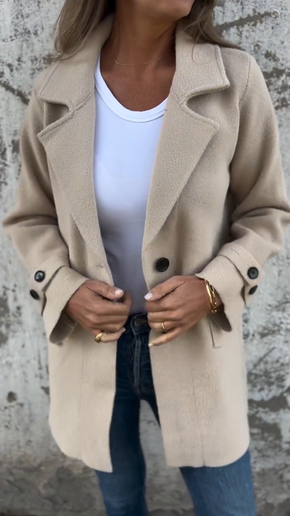 2024 Winter New Wool Lapel Mid-Length Coat