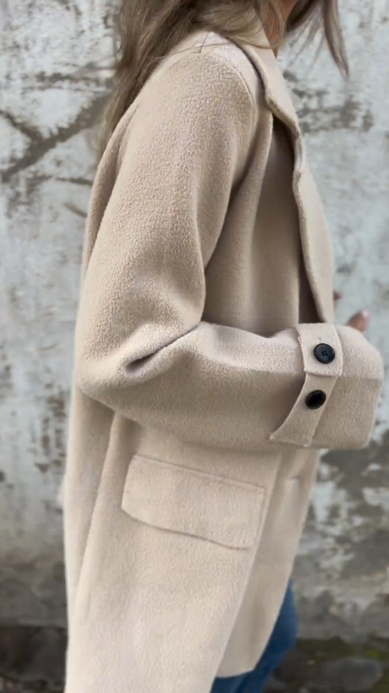 2024 Winter New Wool Lapel Mid-Length Coat