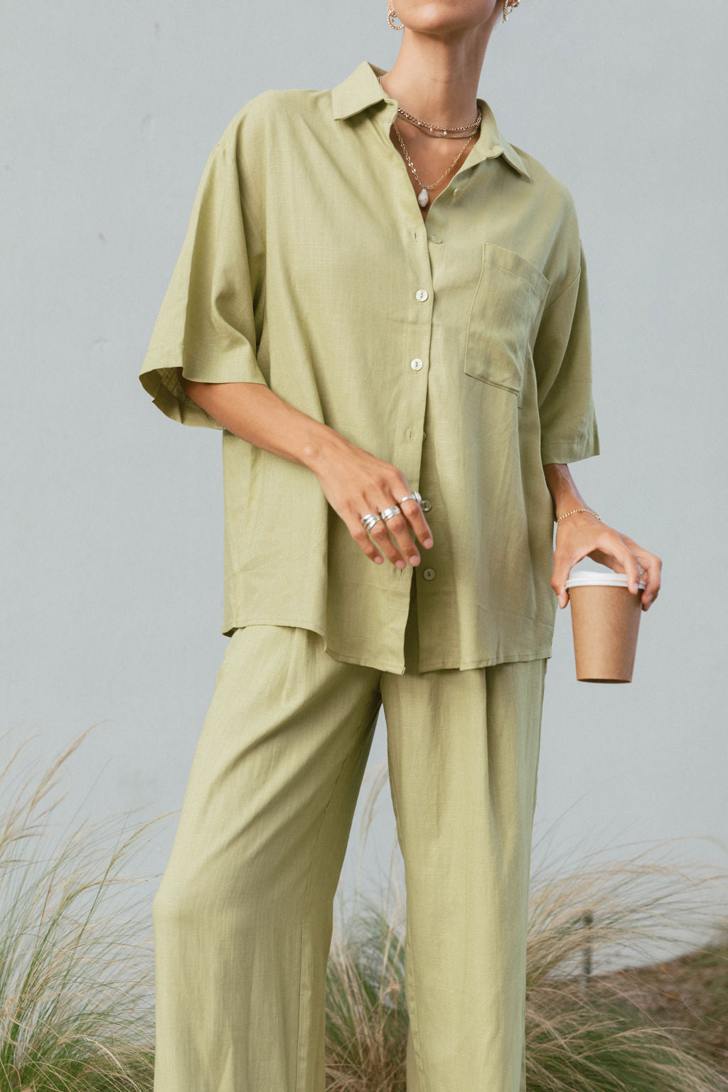 2024Holiday Linen Blend Set