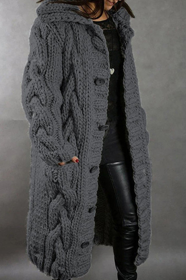 New cardigan large size casual warm sweater jacket