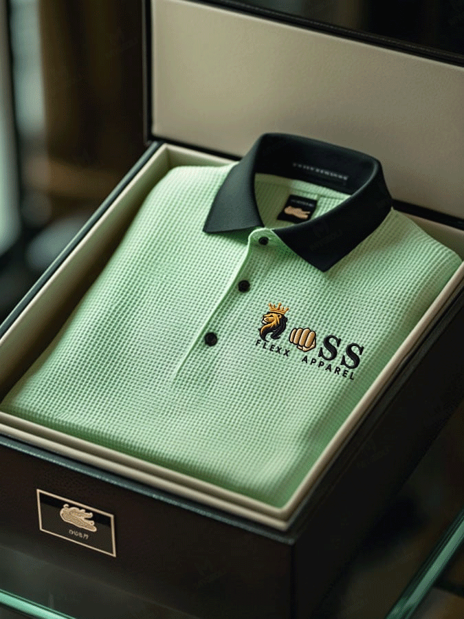 Men's Summer Business High Quality Waffle Casual POLO Shirt