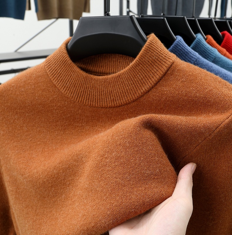 Men's autumn and winter stand collar cashmere warm sweater