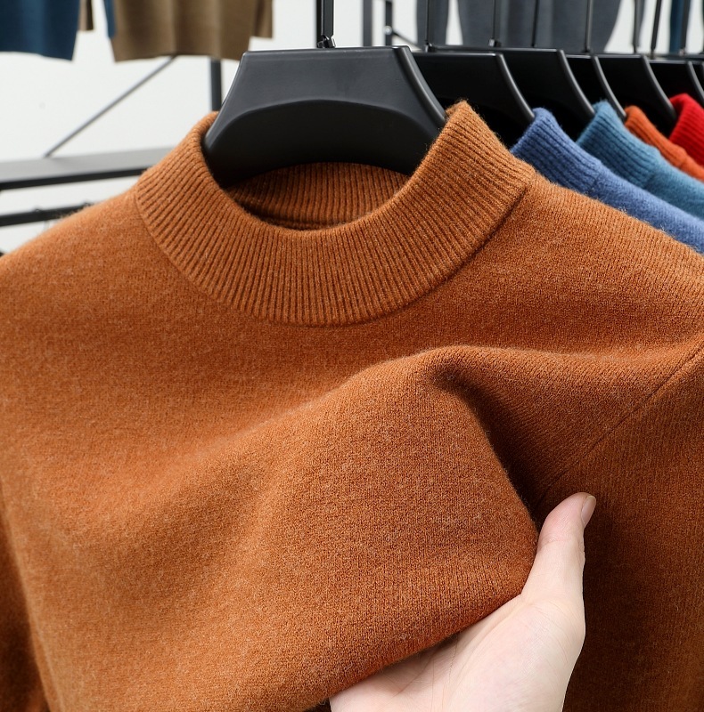 Men's autumn and winter stand collar cashmere warm sweater