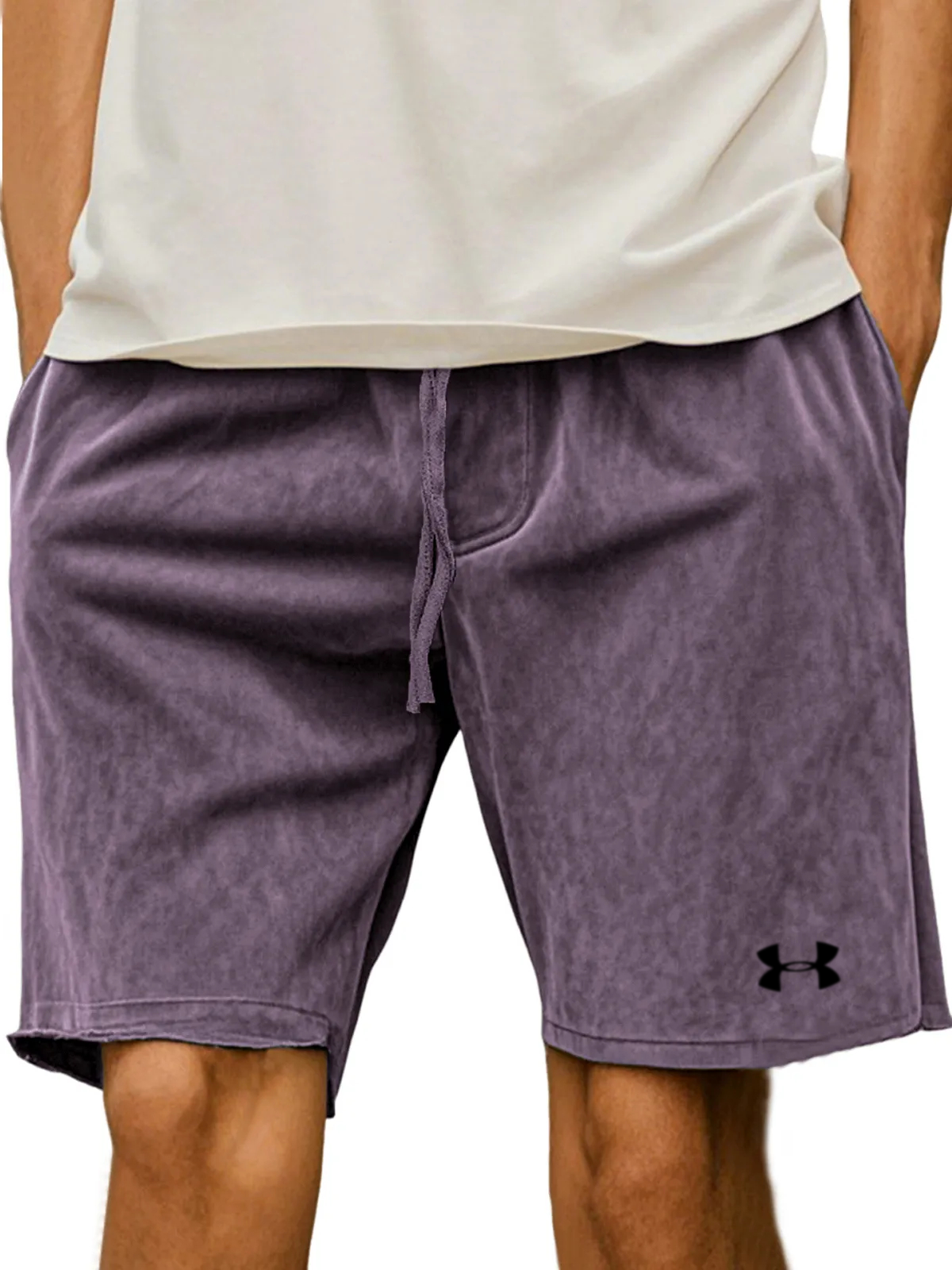 Men's Stylish Suede Retro Versatile Casual Lace Up Loose Daily Shorts