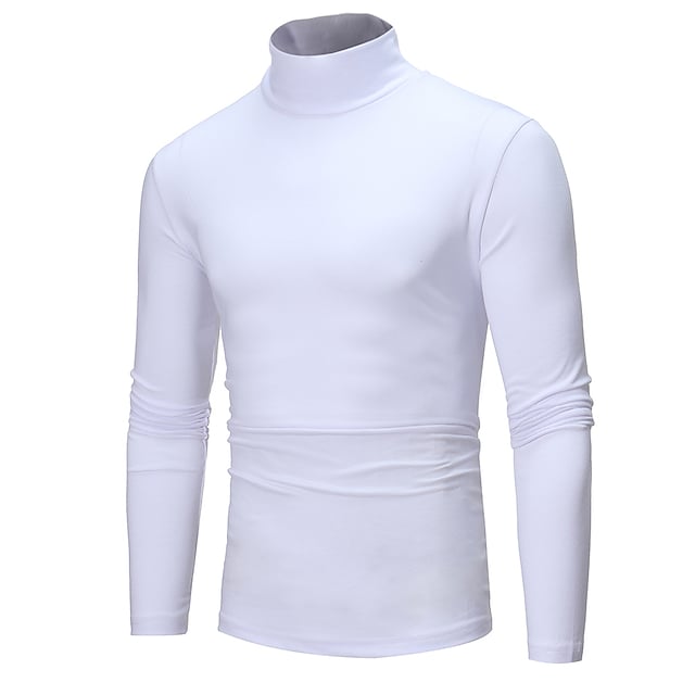 2024 Men's Turtleneck Solid Color Vintage Cashmere Warm Shirt