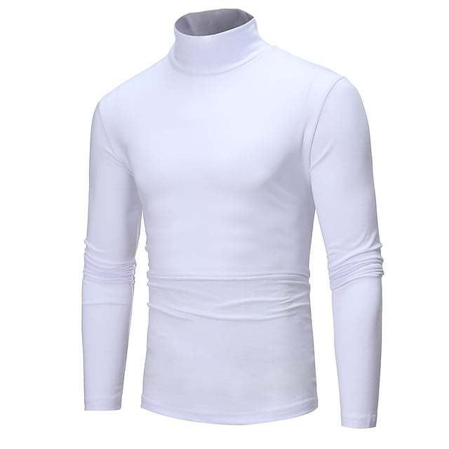 2024 Men's Turtleneck Solid Color Vintage Cashmere Warm Shirt