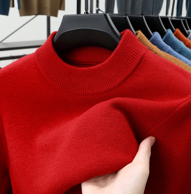 Men's autumn and winter stand collar cashmere warm sweater