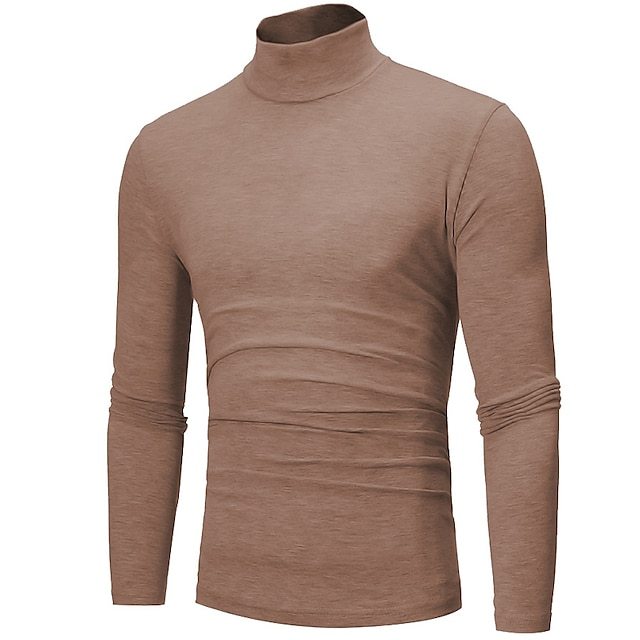 2024 Men's Turtleneck Solid Color Vintage Cashmere Warm Shirt