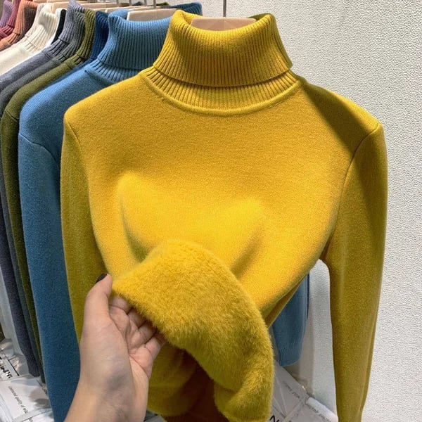 Women's Turtleneck Fleece Pullover Sweater